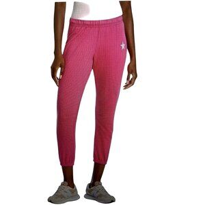 AQUA Athletic Cropped Sweatpants Women's Small Pink Pull-On Small   NWT